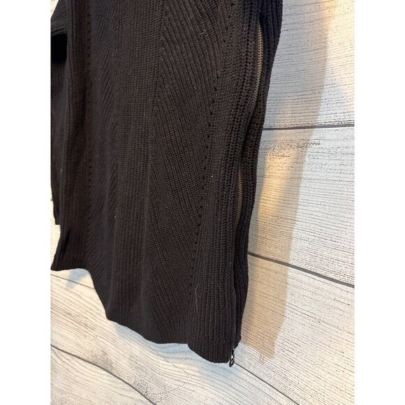 Caslon Ribbed Knit Sweater With Side Zippers Size M - Picture 2 of 5